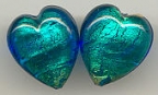 Large Aqua Foil Hearts